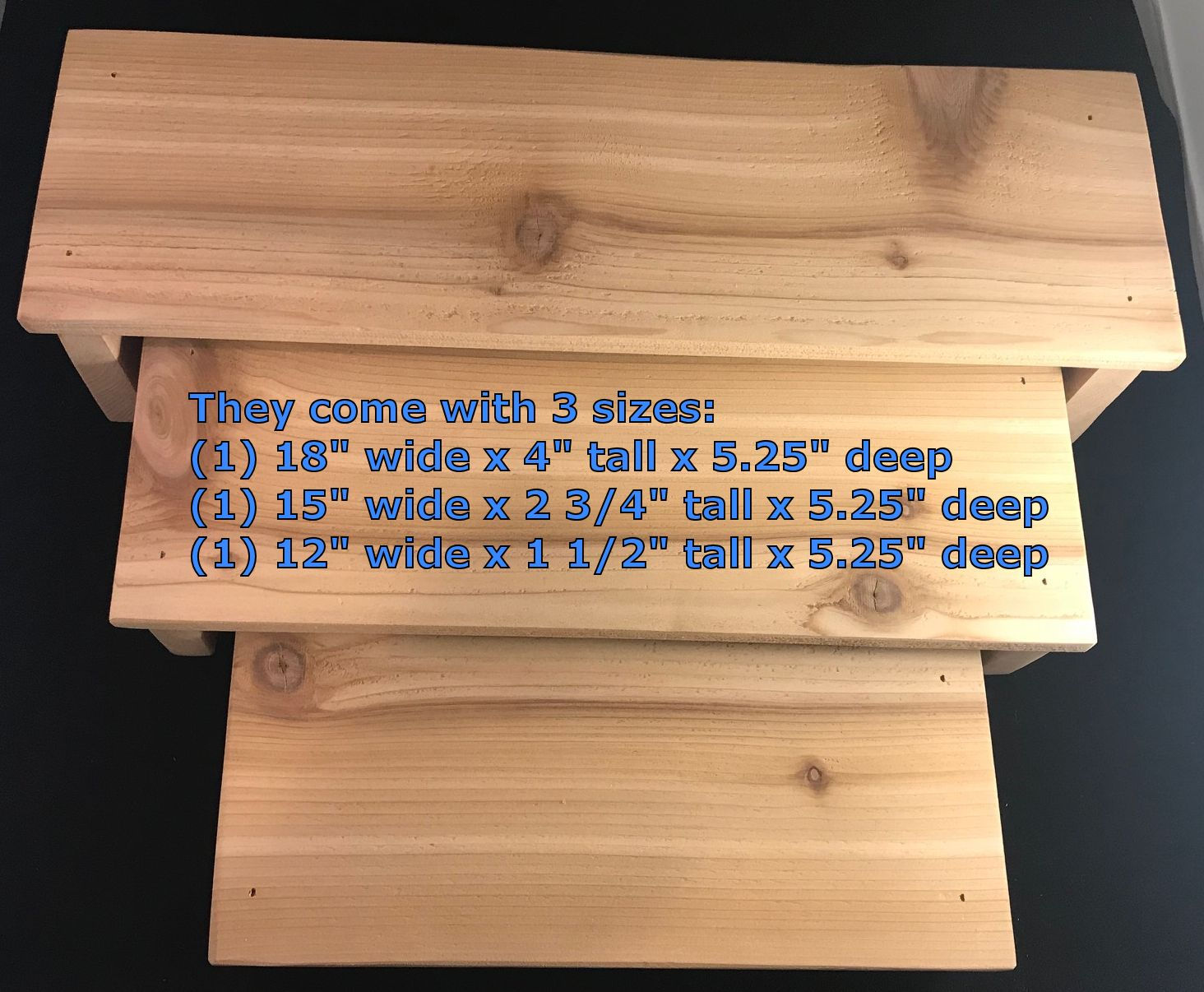 (image for) Nesting Risers in Torched Cedar